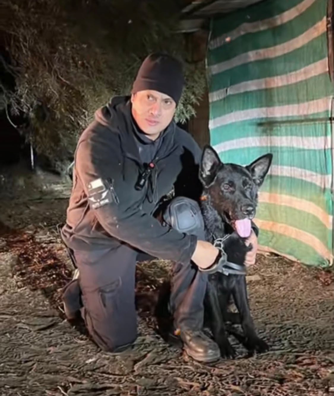 Patrullaje nocturno con binomio K9